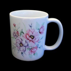11 oz Ceramic Coffee Mug with Floral Design